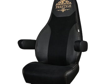 VOLVO vnl, vnr, vnx, vhd, vah 2019-current Truck seat Cover & armrest Covers Prestige-Line BLACK
