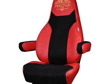 VOLVO vnl, vnr, vnx, vhd, vah 2019-current Truck seat Cover & armrest Covers Prestige-Line RED