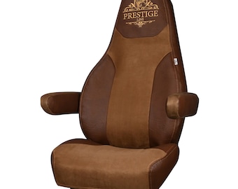 VOLVO vnl, vnr, vnx, vhd, vah 2019-current Truck seat Cover & armrest Covers Prestige-Line BROWN