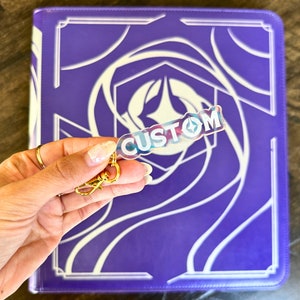 Benutzerdefinierte Lorcana Binder Zipper Pulls | Perfekt für die Organisation von TKG Zippered Aufbewahrungsmappen oder als Accessoire Gold und Silber Haken
