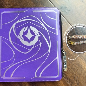 Zipper Pulls to organize Lorcana TCG binders in iridescent color. Can clip on to your binders to help you know what's in the binder