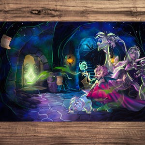 Tapis de jeu Folie métamorphe Lorcana | Taille standard de 14 x 24 po. | Lore Track & Art uniquement Options | Peut également servir de tapis de bureau, de tapis de souris ou de décoration