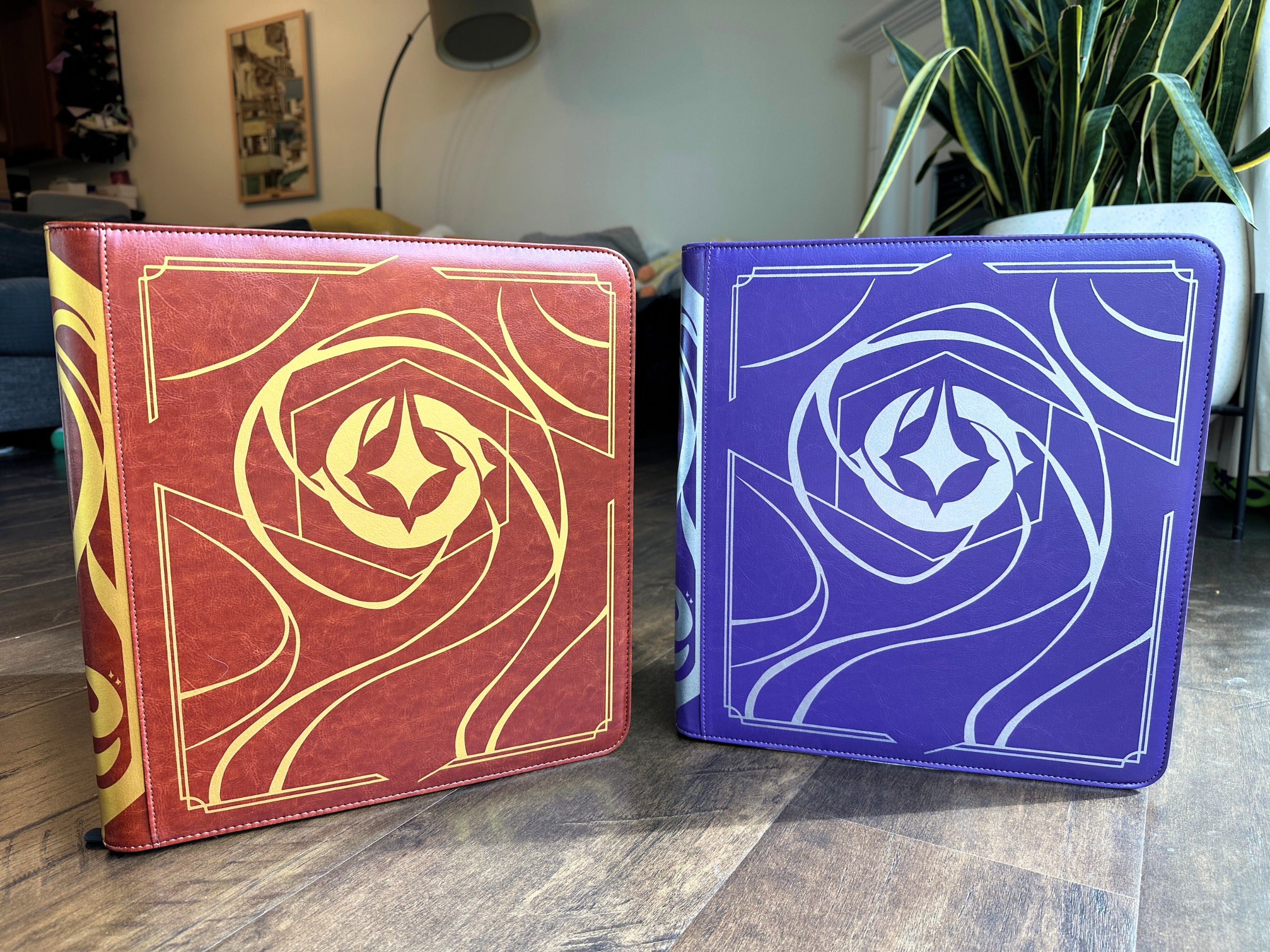 Purple Lorcana Lore Book TCG Binder: Zippered 12-pocket Card