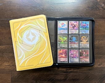 Gold Lorcana TCG Binder: 9-Pocket Mini Zippered Card Holder (360 slots)