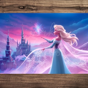 Lorcana Spirit of Winter TCG Play Mat, Desk Mat, Mouse Pad | Unzoned & Zoned options | 14 x 24" standard size