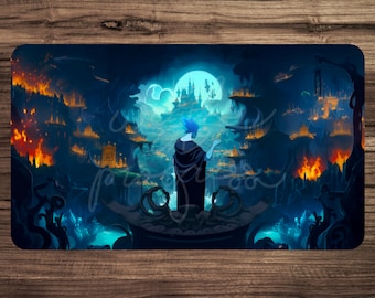 Lorcana Inferno Schemer TCG Play Mat, Desk Mat, Mouse Pad | Unzoned & Zoned options | 14" x 24" standard size