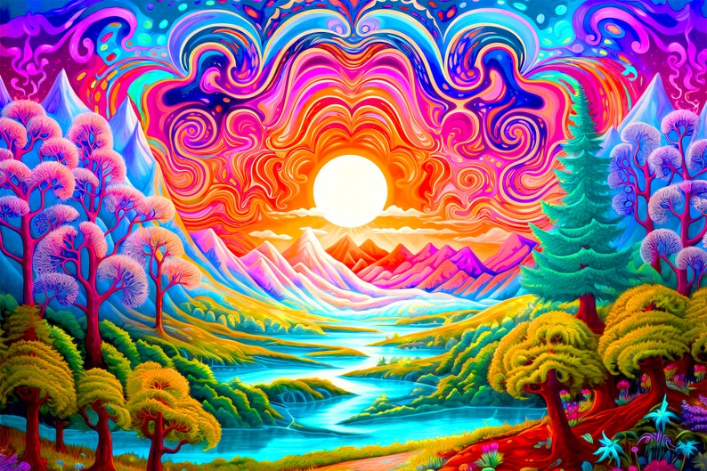 Astral Projections 2024 Wall Calendar Trippy Weird Etsy UK