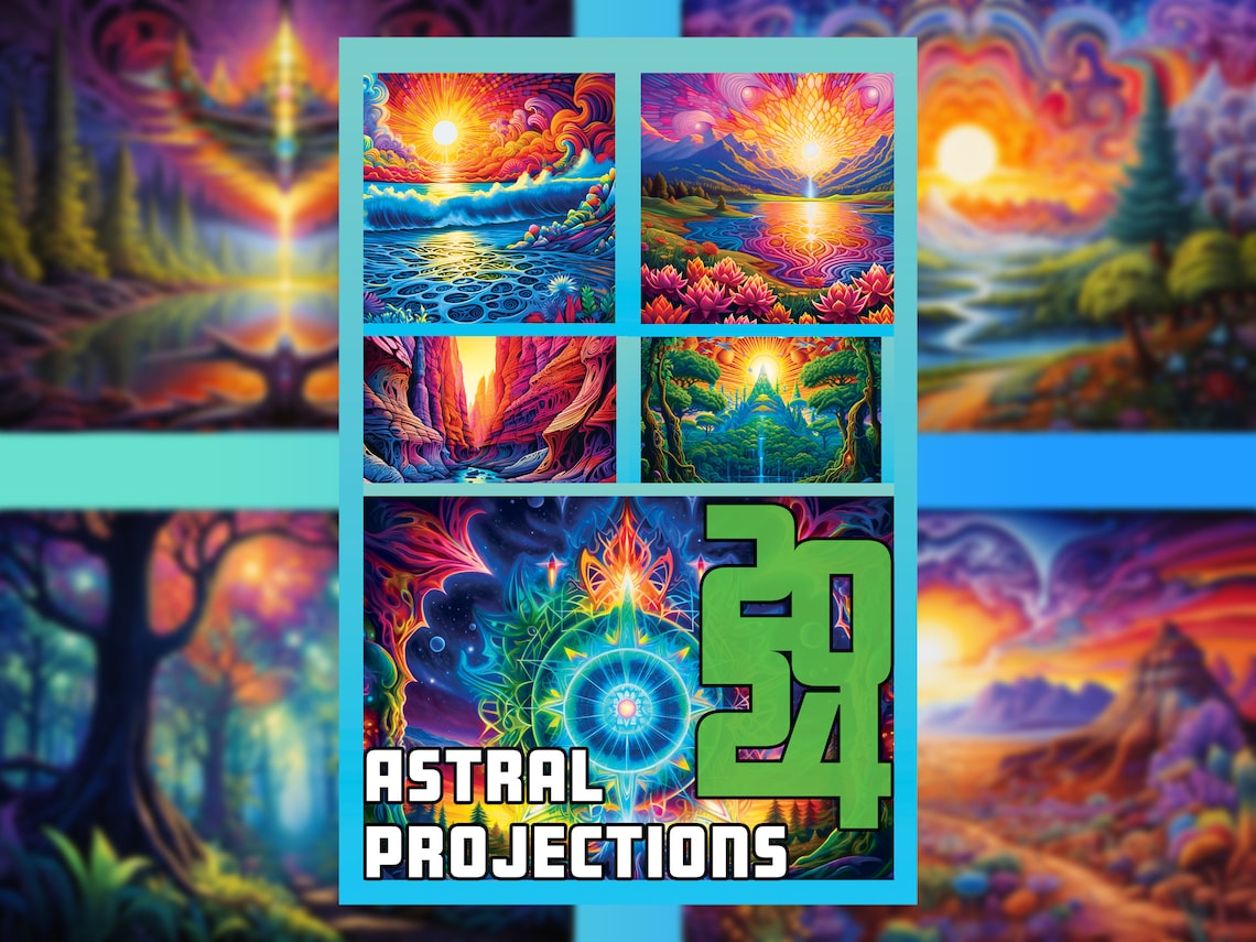 Astral Projections 2024 Wall Calendar Trippy Weird Etsy Canada