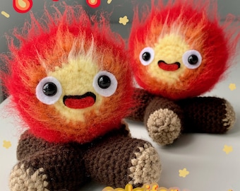 Calcifer crochet plush - Howl’s Moving Castle