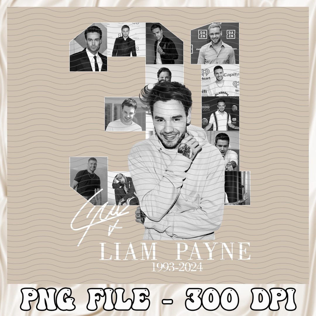 Liam Payne 31 Years PNG, RIP Liam Payne 2024 PNG, Liam Payne Tribute ...
