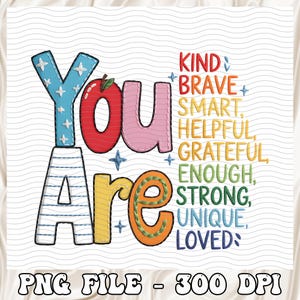 You are kind Faux Embroidered PNG,back to school png,back to school sublimation,Teacher Png,teacher appreciation PNG,Retro Teacher png