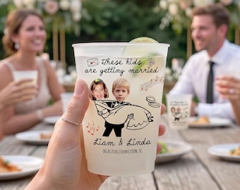 Tasses personnalisées givrées pour couple avec photo amusante, ces enfants se marient, tasses, cadeaux de mariage personnalisés, cadeaux de douche nuptiale, douche