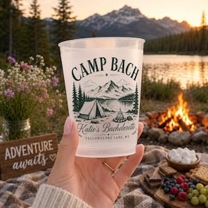 Personliga Camp Bach-muggar med frostat motiv, specialdesignade Campingmössor, Retro sjötema bröllopsgåvor, Bach-muggar för vandringsfest