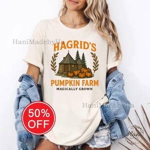 Hagrids Pumpkins Farm Grown Halloween Witch T-Shirt, Spooky Season Fall Shirt, Halloween Costume Gift, Halloween Party Gift