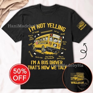 Personalisierte Busfahrer Shirt, lustiges Custome T für Fahrer, Geschenk für Busfahrer, Transportfachleute
