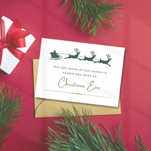 Rentier-Weihnachtswunschkarten Digital / Printable