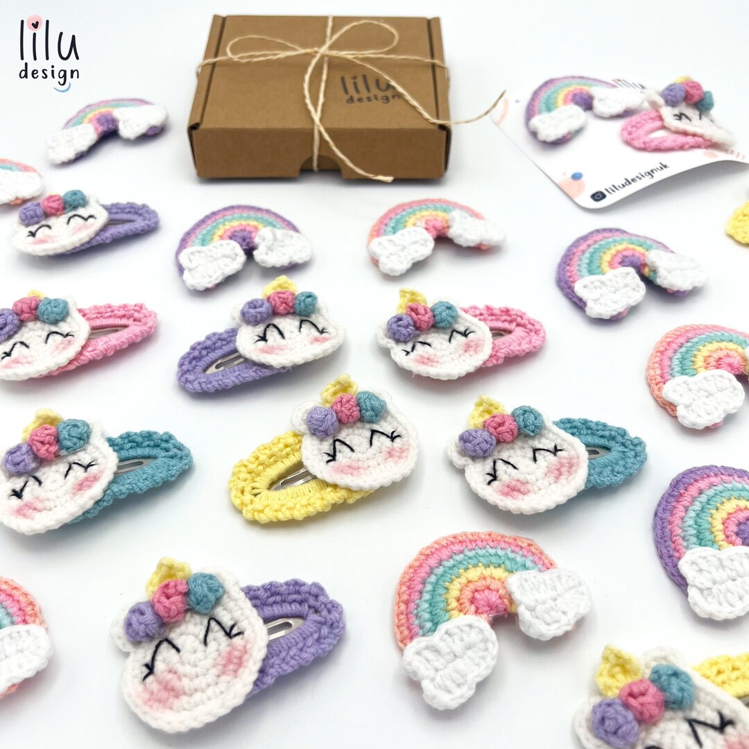Babyhug Snap Clips with Unicorn & Mermaid Applique Pack of 6 - Multicolor main image 0