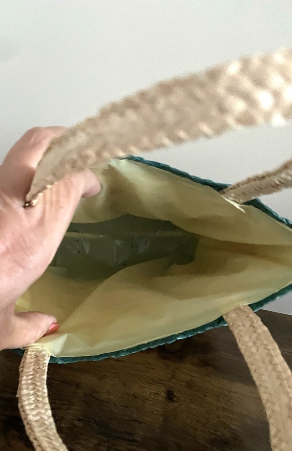 Adorable Vintage Woven Seagrass Tote Bag - image 4
