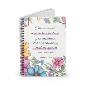 Caderno Espiral de Versículos da Bíblia em Espanhol