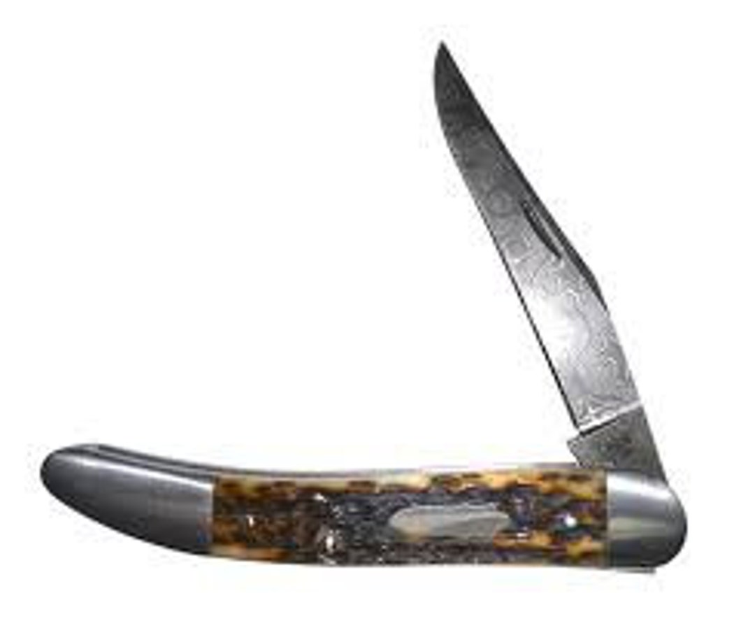 Case Xx Knives Tony Bose Old Dog Peachseed Molasses Bone Damascus Steel