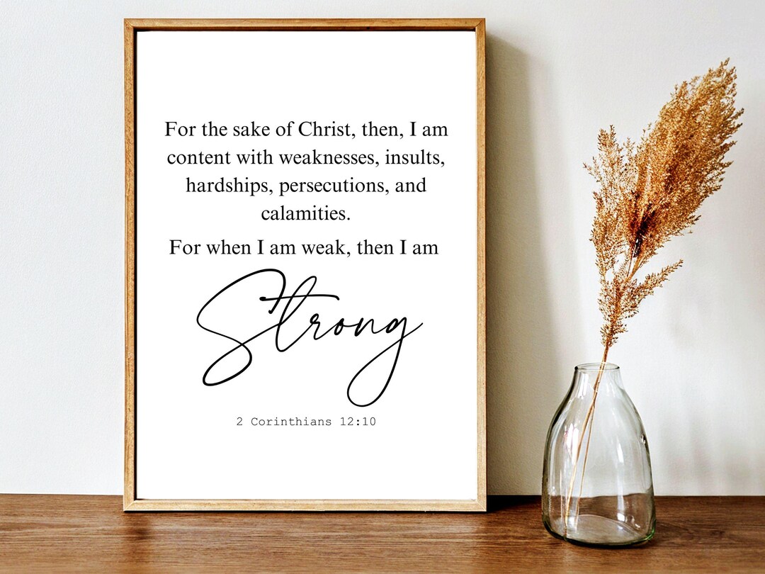 Christian Wall Art, Bible Verse Wall Art Sign, Scripture Wall Art Print ...