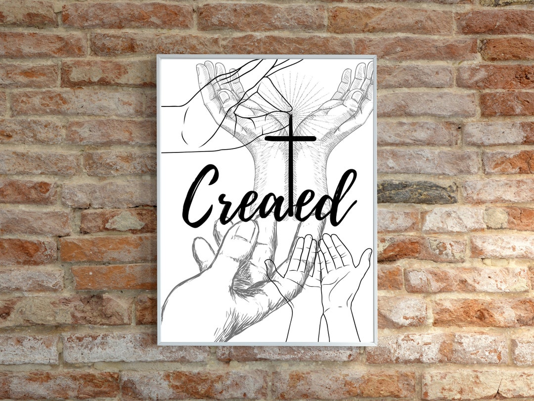 Christian Printable Wall Art, Digital Download Black and White