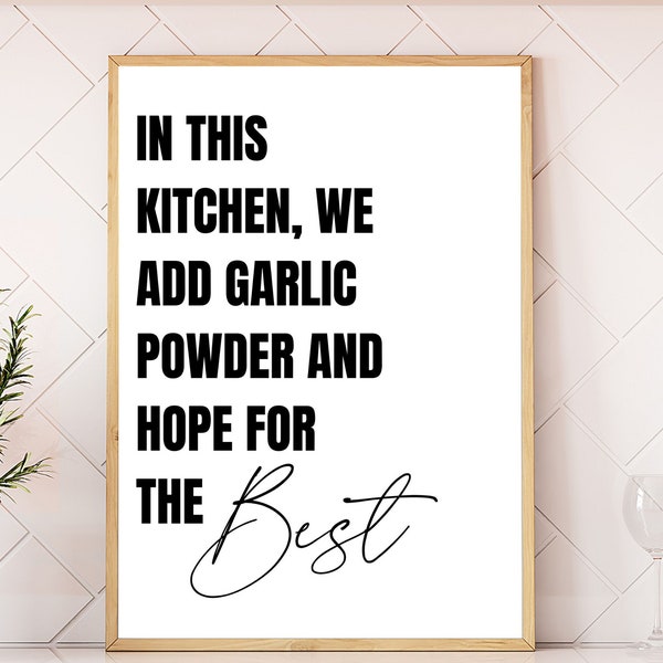 Kitchen Printable, Funny Kitchen Wall Decor, Kitchen Wall Art, Kitchen Typography Print Instant Download