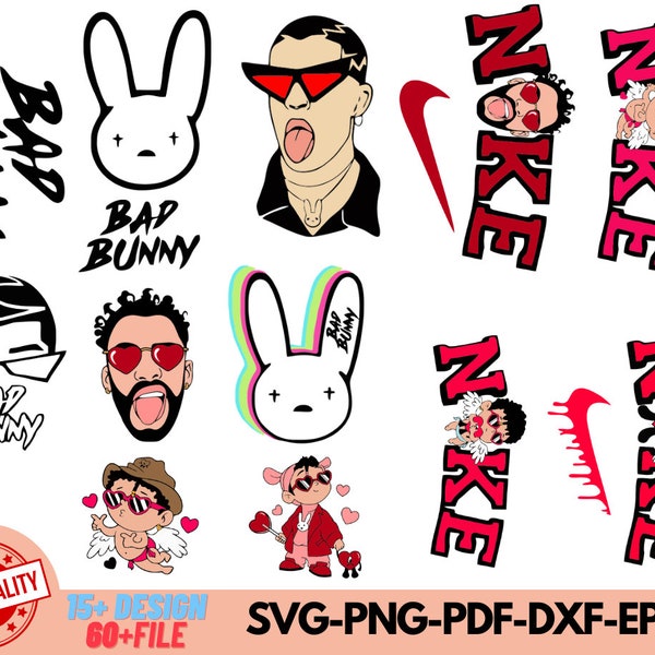 Bad Bunny Svg Png, Layered Bad Bunny Svg, Un Verano Sin Ti Svg Files For Cricut, Instant Download