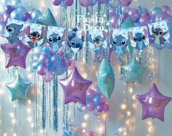 Stitch Pennant Digital PDF File Printable Lilo & Stitch Birthday Fest Banner Digital Download