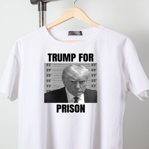Camiseta unisex DONALD TRUMP MUGSHOT Trump para prisión