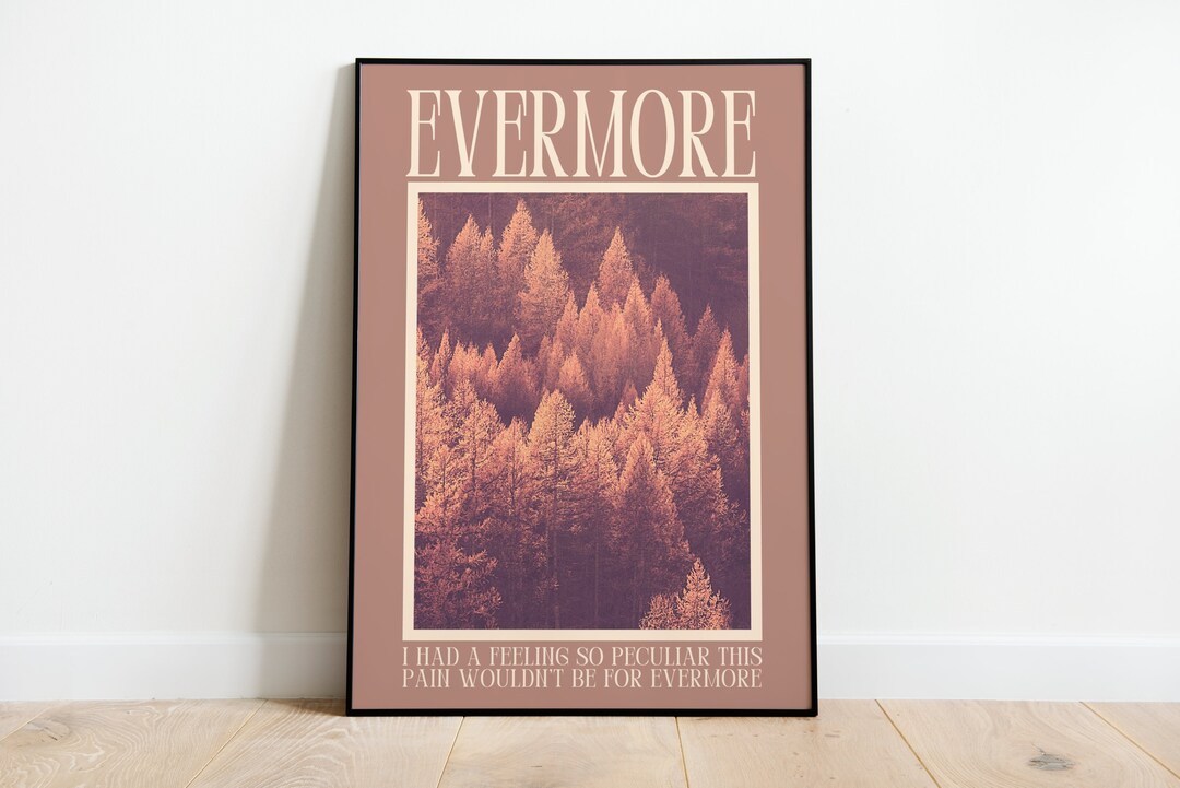 Evermore Taylor Swift Digital Poster Print Album Music Lyrics Quote ...