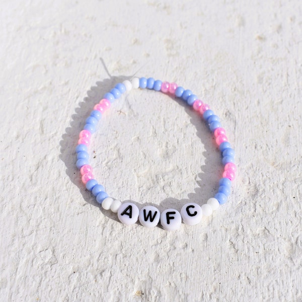 Arsenal Women Football Club bead bracelet (AWFC) in new away kit colors