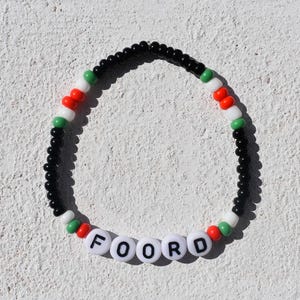 Arsenal football bead bracelet with player personalisation