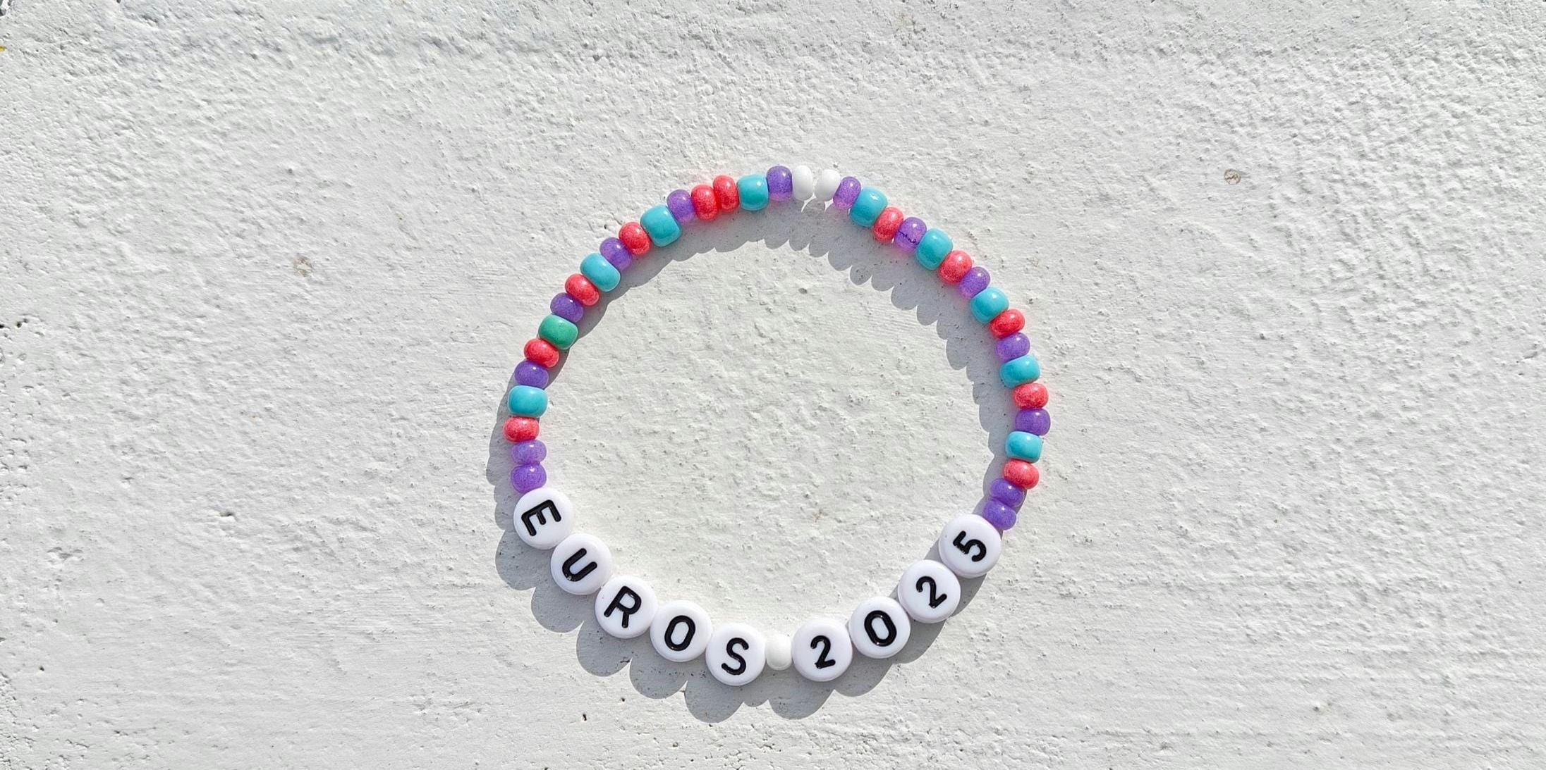 EUROS 2025 Bracelet - Women’s Football Supporter Beaded Bracelet | UEFA Women's EURO 2025 Gift | Handmade Soccer Bracelet