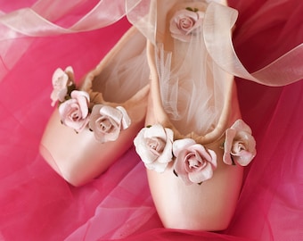 Spring Roses Pointe Shoes