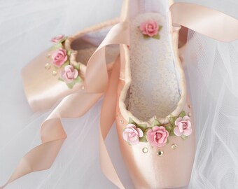Pink Petals Pointe Shoes