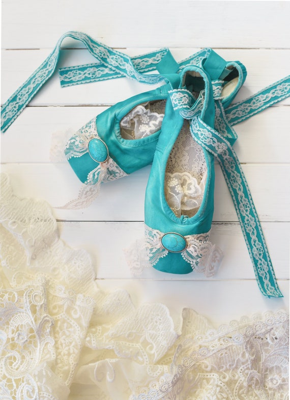 Turquoise Pointe Shoes