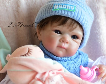 Lia Reborn Baby Doll Girl, 20" Weighted Reborn Baby Doll, Lifelike Newborn Reborn Baby Girl for Gift, Ready to Ship Reborn Can't take Bath