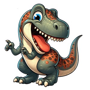 Cartoon Dinosaur Sticker Personalizable Outdoor UV-resistant Vinyl Sticker made of High-Quality Foil Car Sticker Laptop Sticker