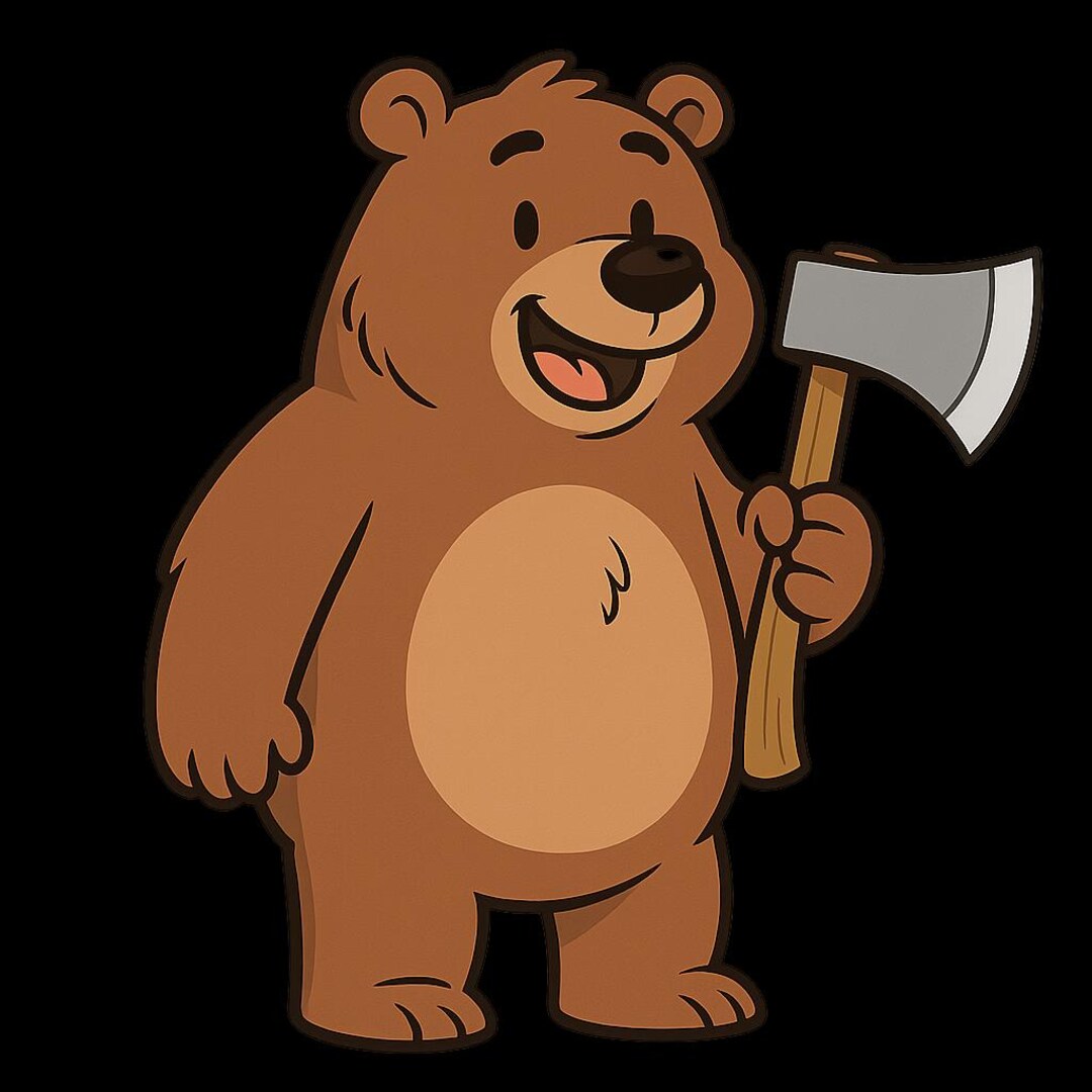Axt Sticker Grizzly Bear With Axe Sticker Outdoor Uv-resistant Vinyl Sticker Made ...