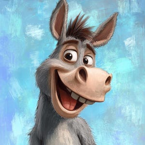 Wall sticker funny cartoon donkey creative wall motif in many sizes also waterproof and made in high quality