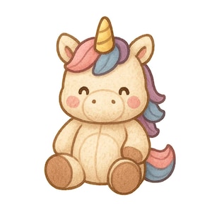 Adesivo di peluche a forma di unicorno, simpatico peluche a forma di fumetto, per laptop, auto e camper, regalo per bambini, appassionati di fantasy e amanti degli unicorni.