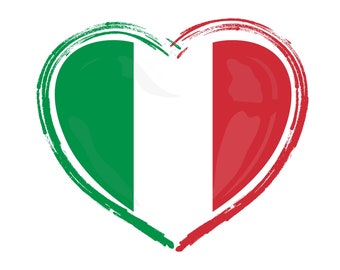 Heart-shaped Italian Flag