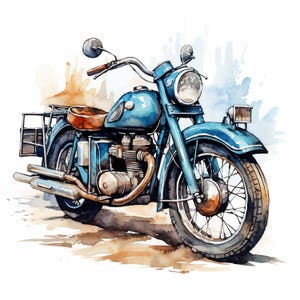 Pegatina para coche, motocicleta, aspecto acuarela, pegatina de motociclista, motivo de vehículo de dos ruedas, decoración de ventana de coche, aventura, carretera, idea de regalo, máquina vintage
