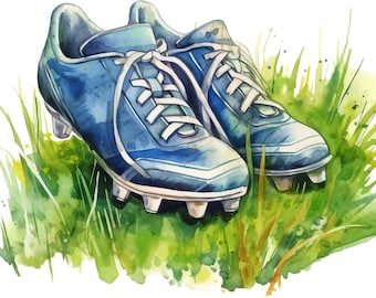 Watercolor Football Stickers, Car Stickers, Wall Decals, Sports Decor, Boys' Room, Children's Room, Ball Stickers, Football Fan Gift Idea