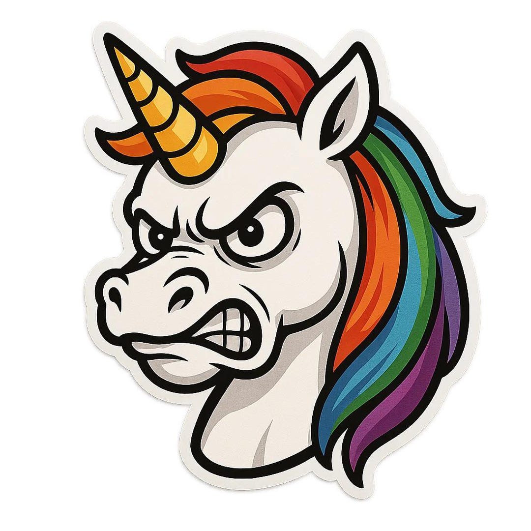 Sticker XL Einhorn I - Aufkleber Album Heft Sticker XL Einhorn I - Aufkleber Album Heft
