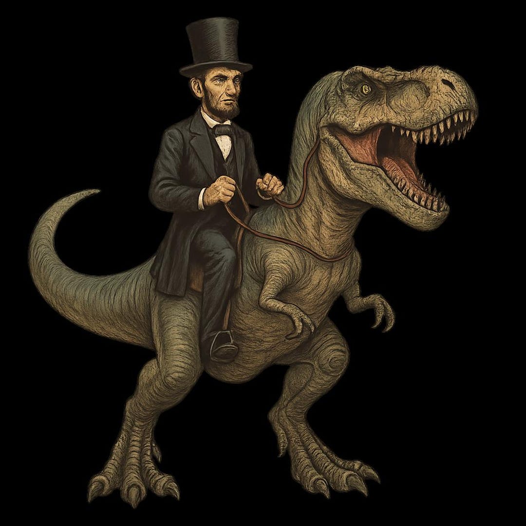 Lincoln Rides T-rex Sticker Outdoor Uv-resistant Vinyl Sticker Made of ...