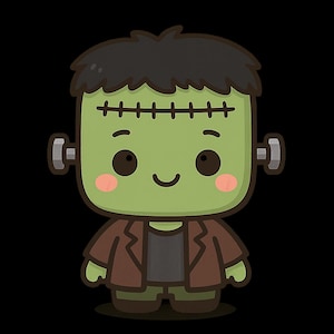 Adesivo Kawaii Frankenstein Adesivo in vinile resistente ai raggi UV per esterni realizzato con pellicola di alta qualità di Orafol Adesivo per auto Adesivo per laptop