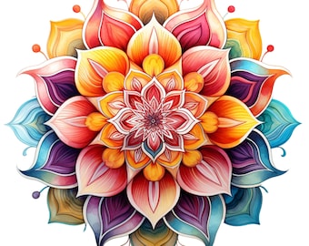 Mandala stickers, spiritual pattern stickers, car stickers, wall decals, boho decor, yoga design, gift idea for mindfulness and meditation