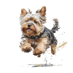 Bonita pegatina de Yorkshire Terrier, diseño de perro pequeño, ideal como regalo para amantes de los perros, para decorar el portátil o el coche.